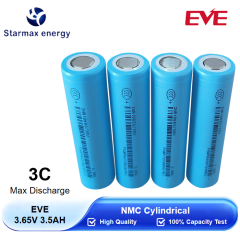 Starmax EVE 3.65V 3.5Ah ICR18650/35V NMC Cylindrical Battery,Llithium Ion Battery Manufacturers from China