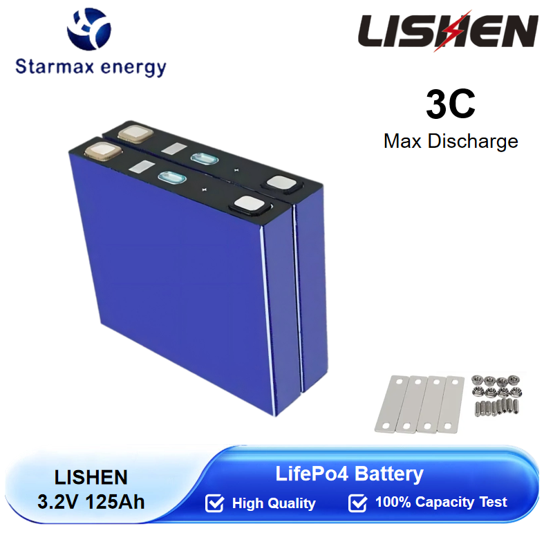 Starmax LISHEN  125Ah Lithium  Ion Battery 3.2V Lifepo4 Prismatic Cell,Llithium Ion Battery Manufacturers from China