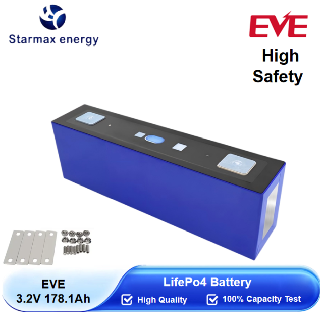 Starmax EVE 178.1Ah Lithium  Ion Battery 3.2V Lifepo4 Prismatic Cell,Llithium Ion Battery Manufacturers from China