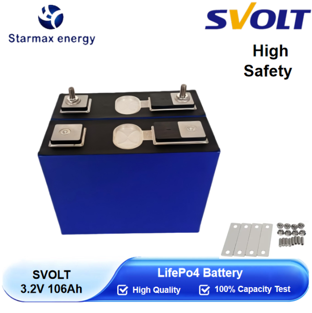 Starmax SVOLT 106Ah Lithium  Ion Battery 3.2V Lifepo4 Prismatic Cell,Llithium Ion Battery Manufacturers from China