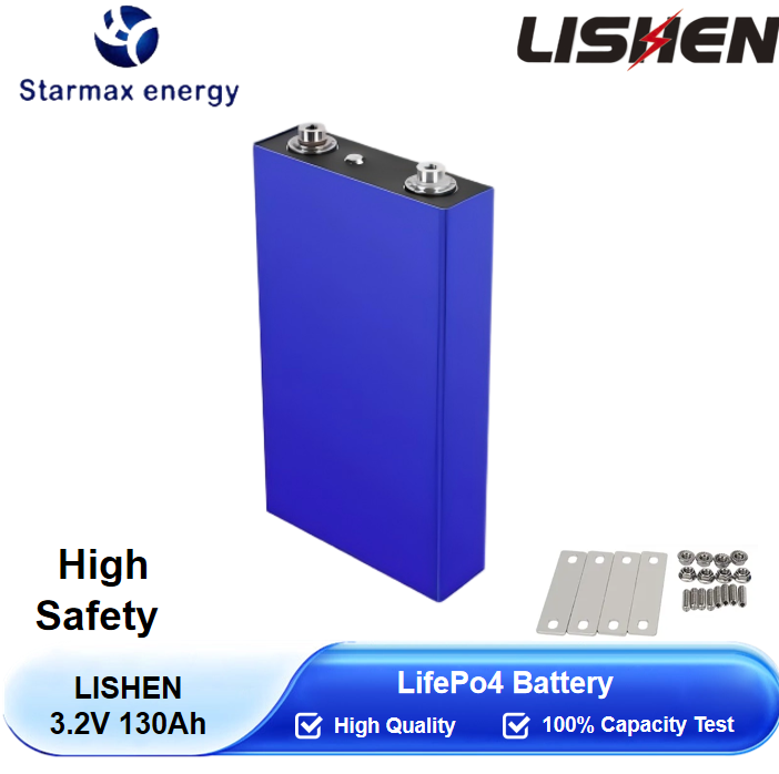 Starmax LISHEN 130Ah Lithium  Ion Battery 3.2V Lifepo4 Prismatic Cell,Llithium Ion Battery Manufacturers from China
