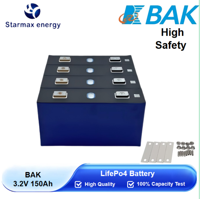 Starmax BAK 150Ah Lithium  Ion Battery 3.2V Lifepo4 Prismatic Cell,Llithium Ion Battery Manufacturers from China