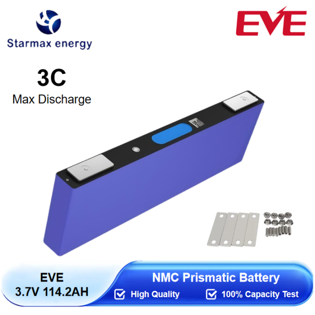 Starmax EVE 3.7V 114.2Ah   NMC Prismatic  Battery,Llithium Ion Battery Manufacturers from China