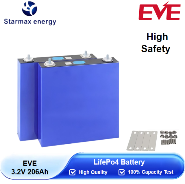 Starmax EVE 206Ah Lithium  Ion Battery 3.2V Lifepo4 Prismatic Cell,Llithium Ion Battery Manufacturers from China