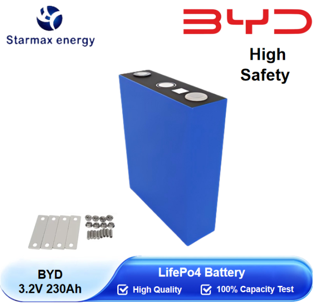 Starmax BYD 230Ah Lithium  Ion Battery 3.2V Lifepo4 Prismatic Cell,Llithium Ion Battery Manufacturers from China
