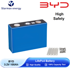 Starmax BYD 100Ah Lithium  Ion Battery 3.2V Lifepo4 Prismatic Cell,Llithium Ion Battery Manufacturers from China
