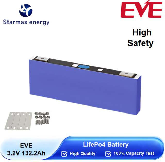 Starmax EVE 132.2Ah Lithium  Ion Battery 3.2V Lifepo4 Prismatic Cell,Llithium Ion Battery Manufacturers from China