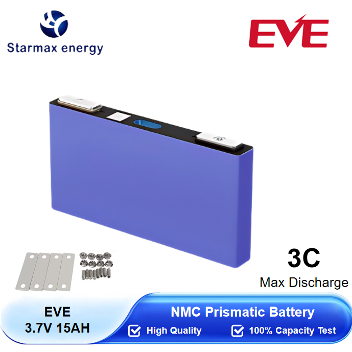Starmax EVE 3.7V 15Ah NMC Prismatic  Battery,Llithium Ion Battery Manufacturers from China
