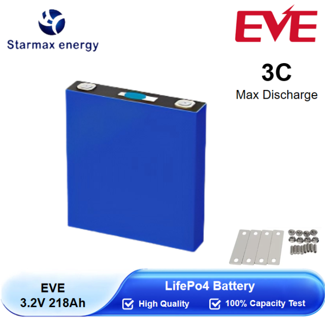 Starmax EVE  218Ah Lithium  Ion Battery 3.2V Lifepo4 Prismatic Cell,Llithium Ion Battery Manufacturers from China