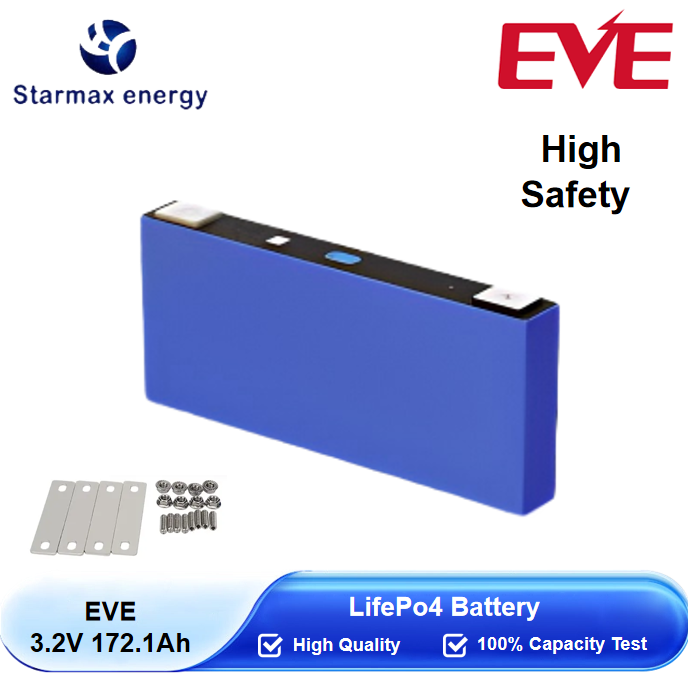 Starmax EVE 172.1Ah Lithium  Ion Battery 3.2V Lifepo4 Prismatic Cell,Llithium Ion Battery Manufacturers from China