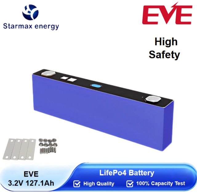 Starmax EVE 127.1Ah Lithium  Ion Battery 3.2V Lifepo4 Prismatic Cell,Llithium Ion Battery Manufacturers from China