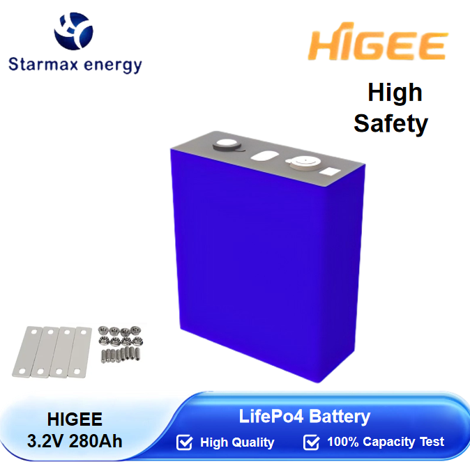 Starmax HIGEE 280Ah Lithium  Ion Battery 3.2V Lifepo4 Prismatic Cell,Llithium Ion Battery Manufacturers from China