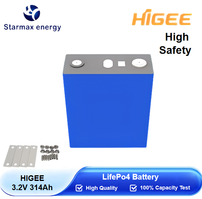Starmax HIGEE 314Ah Lithium  Ion Battery 3.2V Lifepo4 Prismatic Cell,Llithium Ion Battery Manufacturers from China