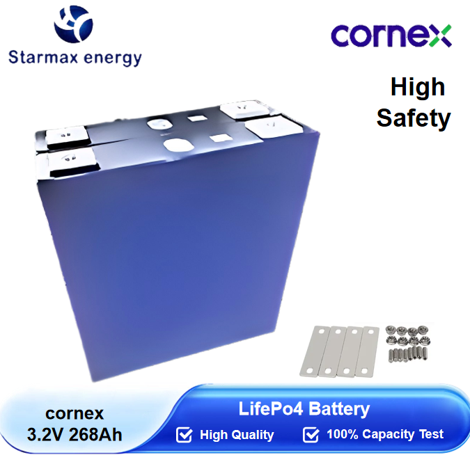 Starmax cornex 268Ah Lithium  Ion Battery 3.2V Lifepo4 Prismatic Cell,Llithium Ion Battery Manufacturers from China