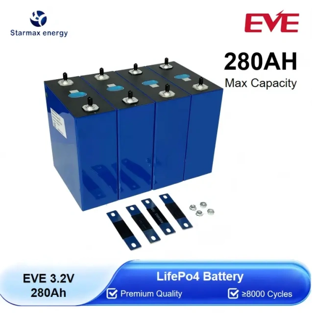 Starmax EVE 280Ah LF280K Lithium  Ion Battery 3.2V Lifepo4 Prismatic Cell,Llithium Ion Battery Manufacturers from China