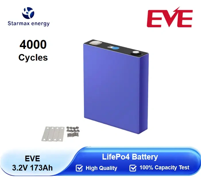 Starmax EVE 173Ah Lithium  Ion Battery 3.2V Lifepo4 Prismatic Cell,Llithium Ion Battery Manufacturers from China