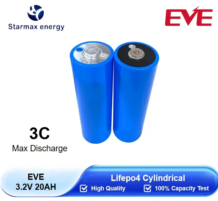 Starmax EVE 3.2V 20Ah C40 Lifepo4 Cylindrical Battery,Llithium Ion Battery Manufacturers from China