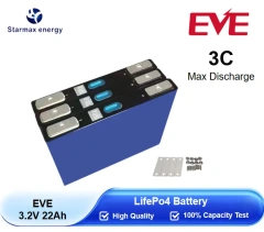 Starmax EVE 22Ah LF22K Lithium  Ion Battery 3.2V Lifepo4 Prismatic Cell,Llithium Ion Battery Manufacturers from China