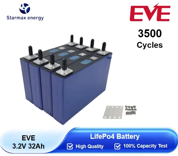 Starmax EVE  32Ah  Lithium  Ion Battery 3.2V Lifepo4 Prismatic Cell,Llithium Ion Battery Manufacturers from China