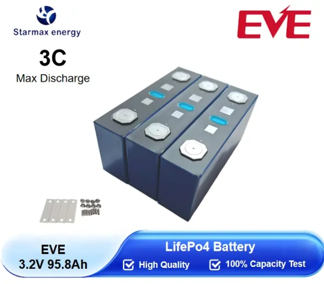 Starmax EVE 95.8Ah 3C MAX Discharge Rate Lithium  Ion Battery 3.2V Cell,Llithium Ion Battery Manufacturers from China