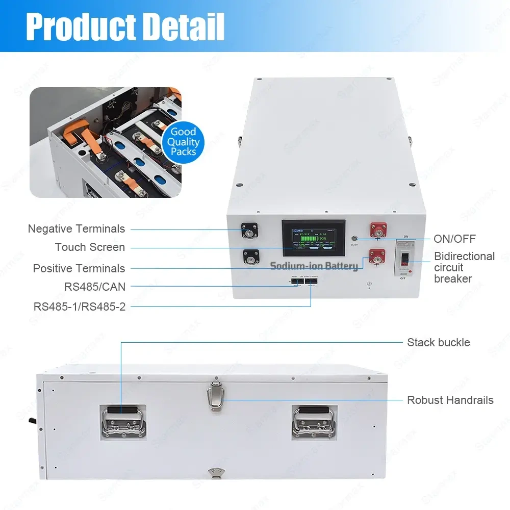 Starmax Factory Direct 10000 Cycle life 8KWh Sodium-ion Battery pack With JK BMS,Llithium Ion Battery Manufacturers from China