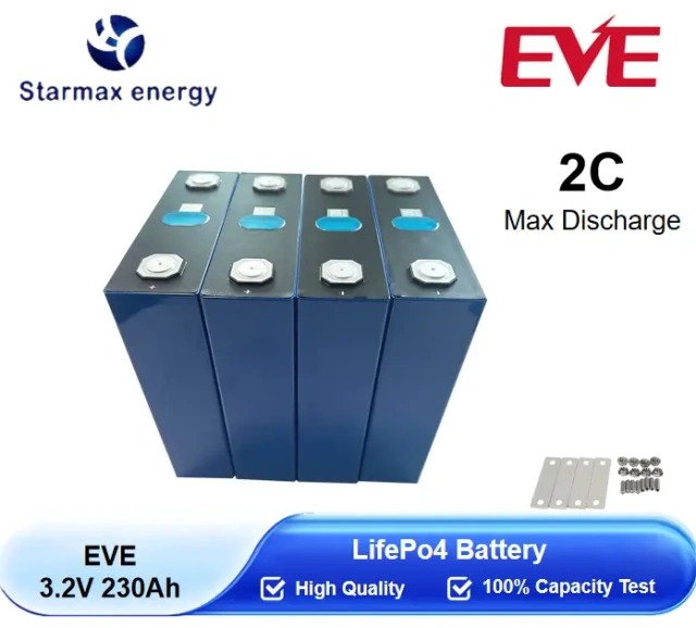 Starmax EVE 230Ah LF230 Lithium  Ion Battery 3.2V Lifepo4 Prismatic Cell,Llithium Ion Battery Manufacturers from China
