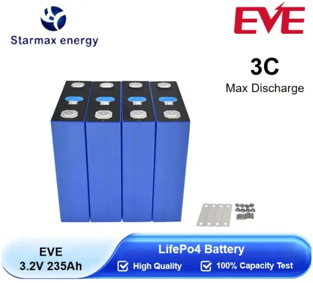 Starmax 3C MAX Discharge Rate EVE 235Ah Lithium Ion Battery 3.2V Lifepo4 Prismatic Cell,Llithium Ion Battery Manufacturers from China