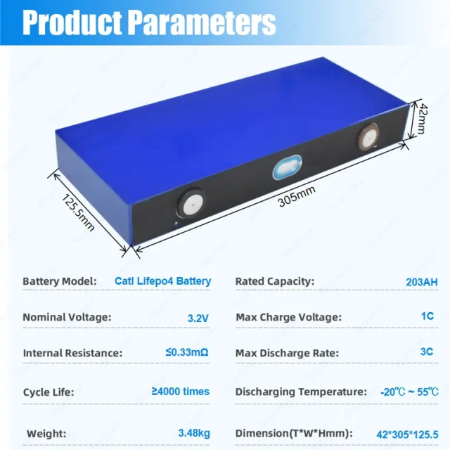 Starmax Compact Catl 3.2V 203ah Lifepo4  Battery Cell for Compact Commercial Electric Vehicle Design,Llithium Ion Battery Manufacturers from China
