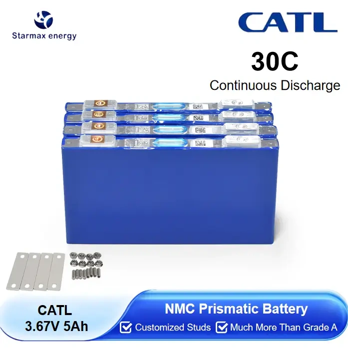 Starmax CATL 3.67V 5AH 5.2AH NMC Prismatic Battery for Humanoid Robots,Llithium Ion Battery Manufacturers from China
