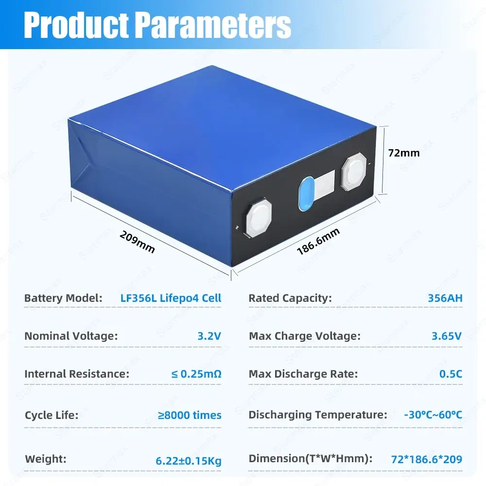 Starmax Fast Shipping EVE 3.2V 356AH lithium iron phosphate battery for Household Energy Storage,Llithium Ion Battery Manufacturers from China