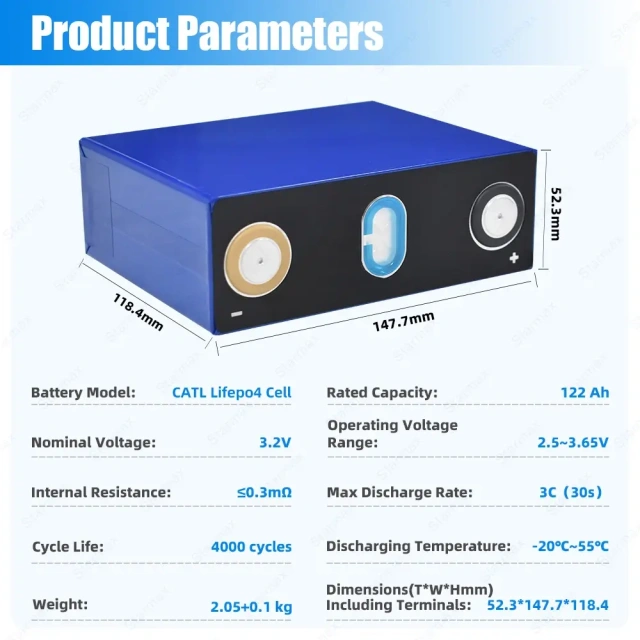 Starmax CATL 122Ah 3C MAX Discharge Rate 122Ah Lithium Ion Battery 3.2V Lifepo4 Prismatic Cell,Llithium Ion Battery Manufacturers from China