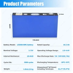 Starmax Best Price 15C Max Discharge Rate LISHEN 3.73V 64.5AH NMC battery for Electric Car,Llithium Ion Battery Manufacturers from China