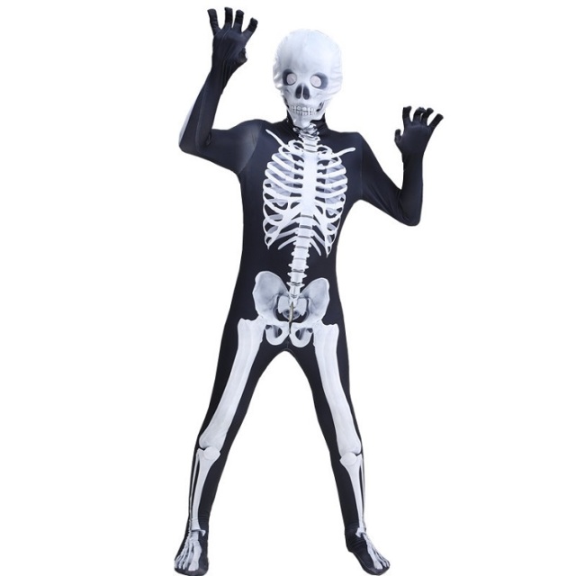 Custom & Wholesale Halloween Kids Skeleton Jumpsuit Costume