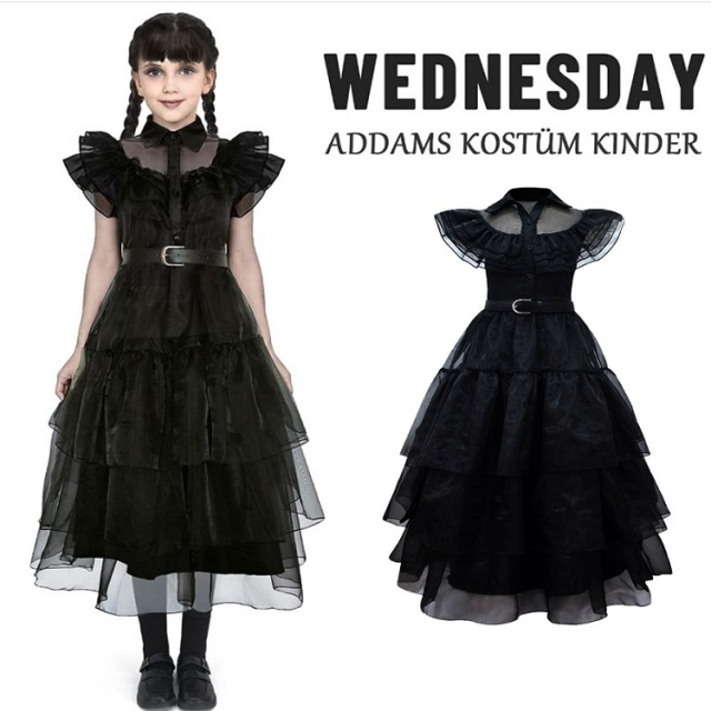 Custom & Wholesale Girls Black Dress Costume