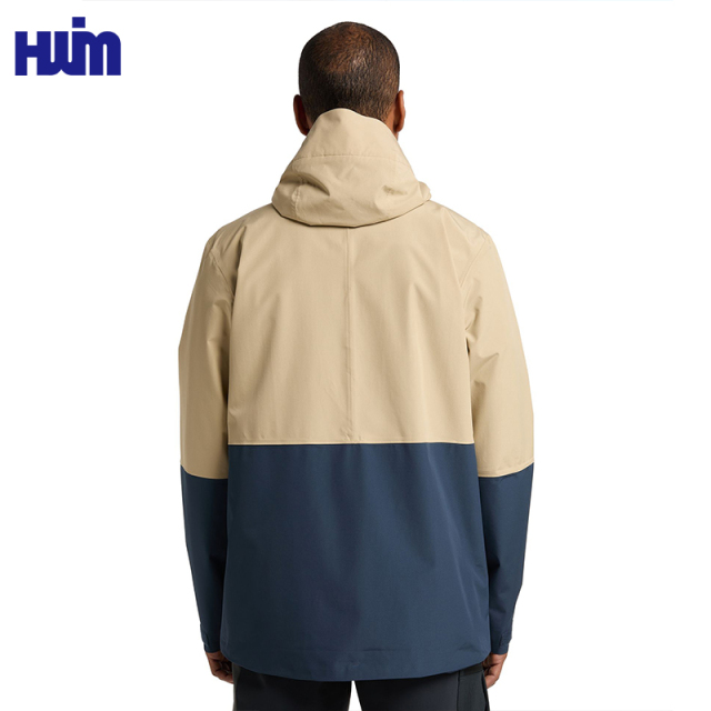OEM Color Block Rain Jacket | Fully Seam Sealed Waterproof Hooded Shell