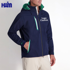 OEM Contrast Lining Rain Jacket | Waterproof Hooded Outdoor Shell