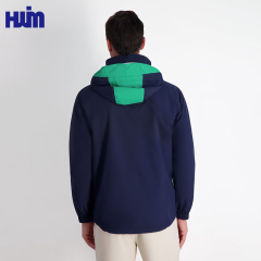 OEM Contrast Lining Rain Jacket | Waterproof Hooded Outdoor Shell