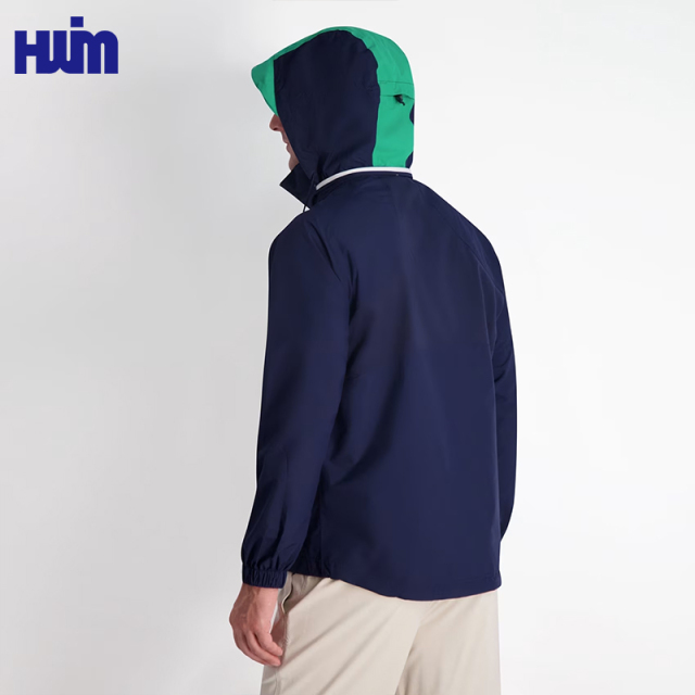 OEM Contrast Lining Rain Jacket | Waterproof Hooded Outdoor Shell