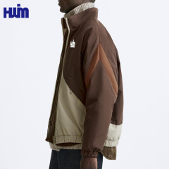 OEM Color Block Lined Bomber Jacket | Warm Winter Casual Outerwear