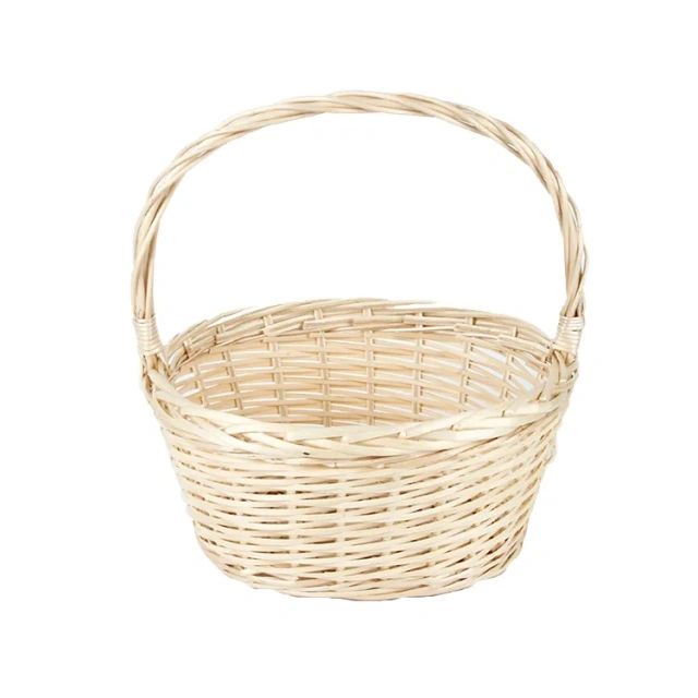 Natural willow storage basket with handles customized gift baskets set of 3 wicker Christmas basket