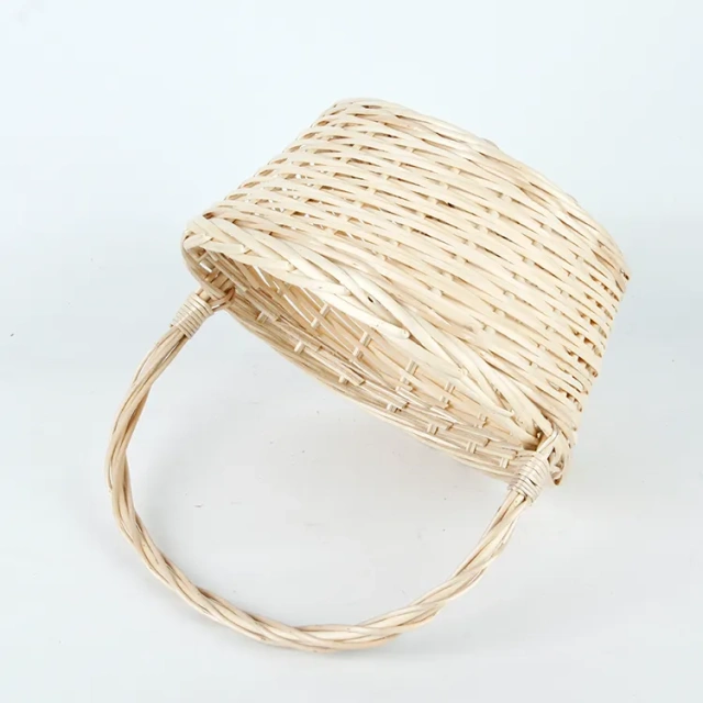 Natural willow storage basket with handles customized gift baskets set of 3 wicker Christmas basket