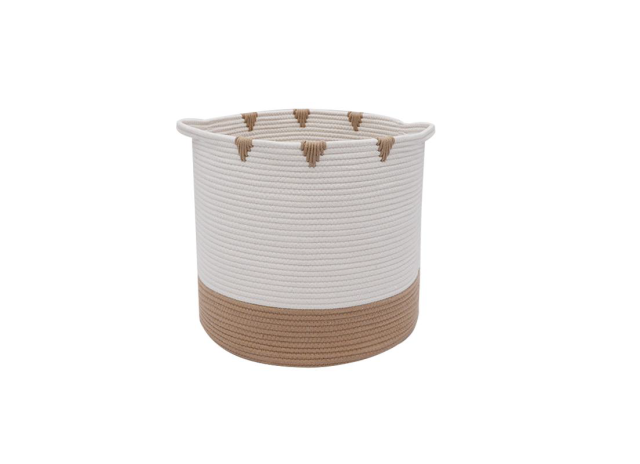 Laundry basket Cotton cord storage basket with handles Toy basket