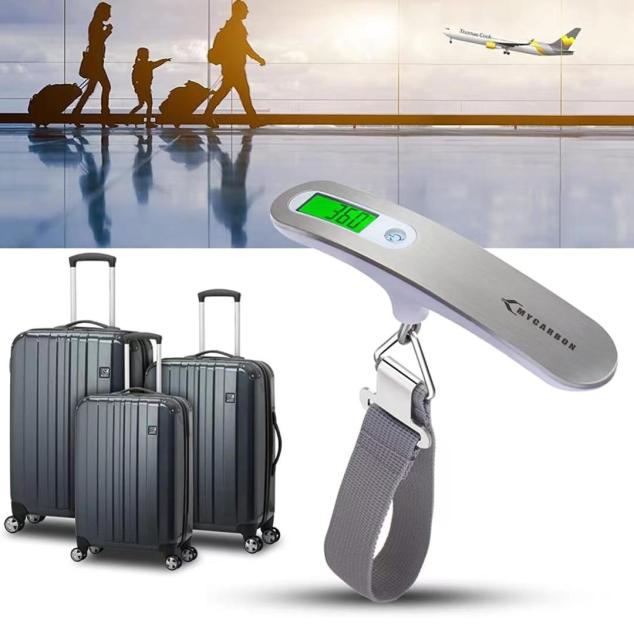 Portable 50KG webbing luggage scale air express parcel scale mini stainless steel electronic portable scale