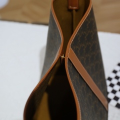 CELINE Medium logo printed bucket bag