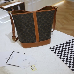 CELINE Medium logo printed bucket bag
