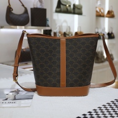 CELINE Medium logo printed bucket bag