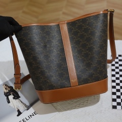 CELINE Medium logo printed bucket bag