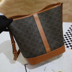 CELINE Medium logo printed bucket bag