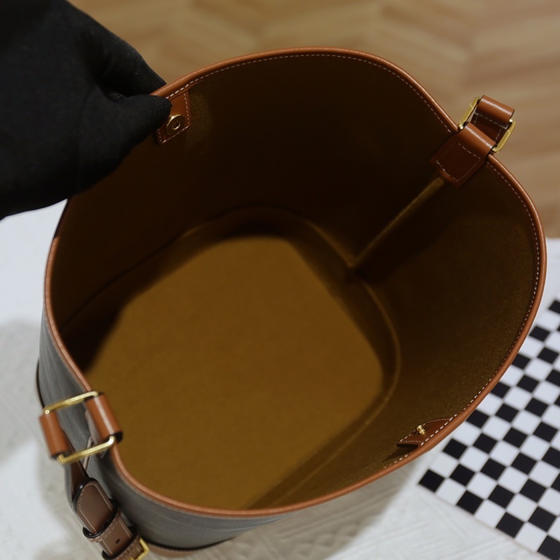 CELINE Medium logo printed bucket bag