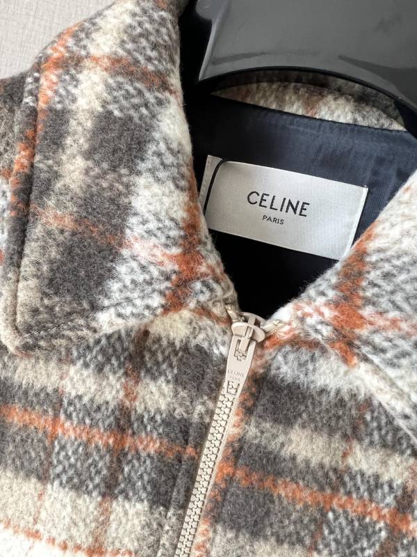 CELINE Wool plaid jacket
